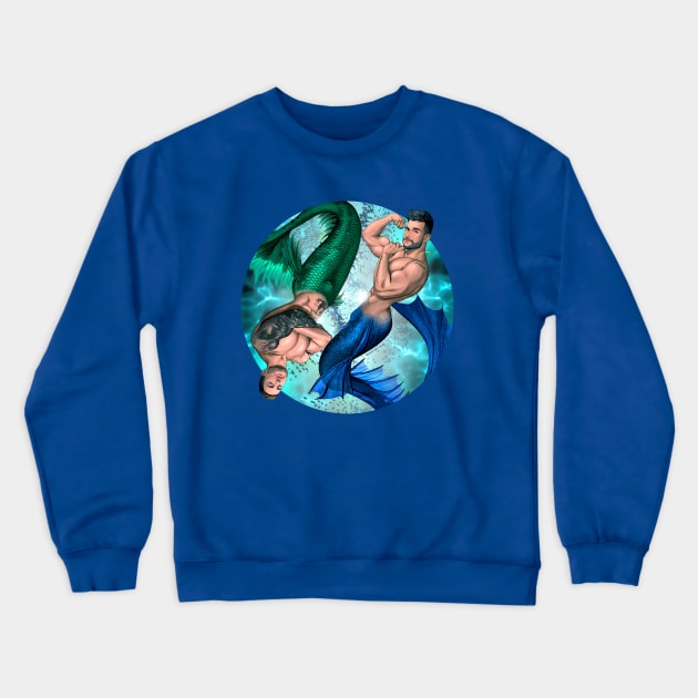 Merman couple Crewneck Sweatshirt by TheArtOfRichie